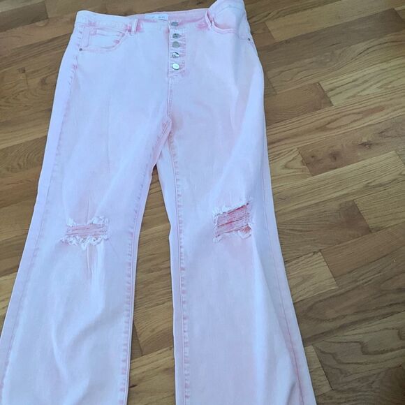 Risen baby pink jeans size 3x distressed - Picture 1 of 6